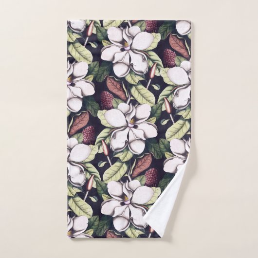 Magnolia Flower Pattern Bad Handdoek (Handdoek)