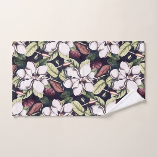 Magnolia Flower Pattern Bad Handdoek (Handdoek)