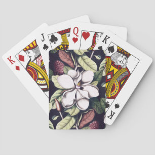 Magnolia Flower Pattern Pokerkaarten
