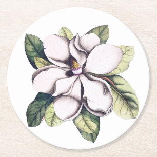 Magnolia Flower Ronde Kartonnen Onderzetter