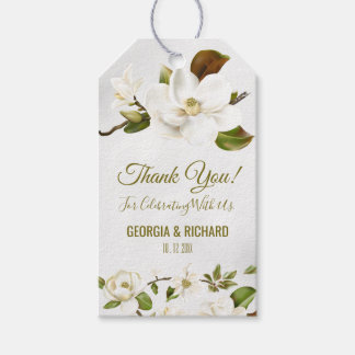 Magnolia Flower Wedding Gift Labels Cadeaulabel