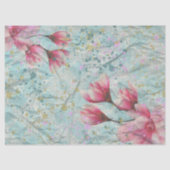 Magnolia Flowers on  verpletterd ontkoppeld Tissuepapier (Voorkant)