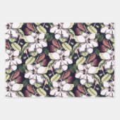 Magnolia Flowers Pattern Inpakpapier Vel (Voorkant 3)