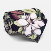 Magnolia Flowers Pattern Stropdas (Opgerold)
