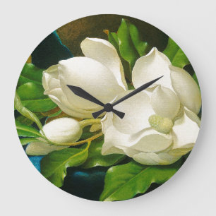 Magnolia Flowers Wall klok
