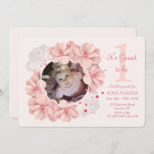 Magnolia Frame Photo Invitation (Devant / Derrière)