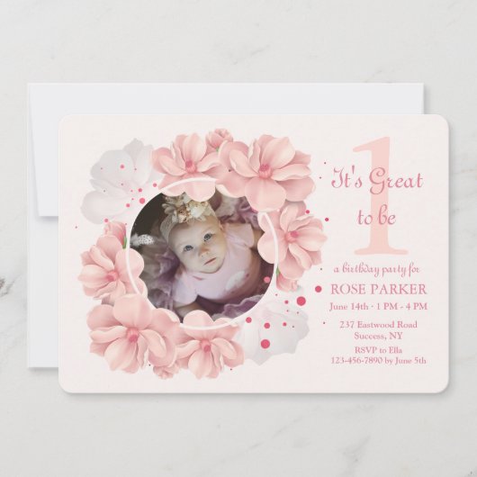 Magnolia Frame Photo Invitation (Devant)