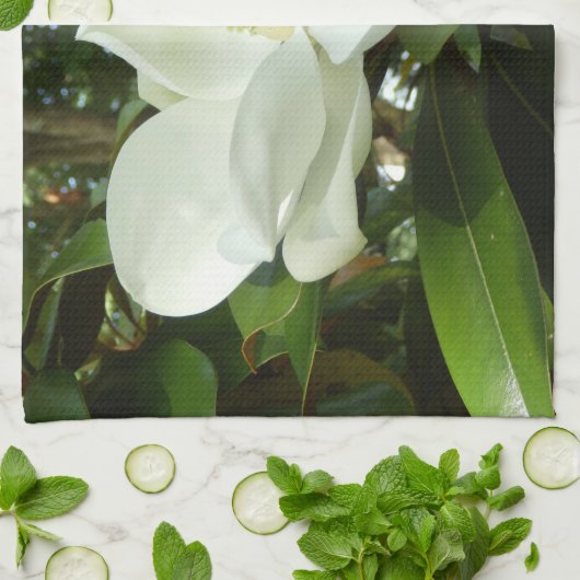 Magnolia Grandiflora Tea Towel Theedoek (Gevouwen)