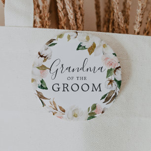 Magnolia Grandma van het Groom-Vrijgezellenfeest Ronde Button 5,7 Cm