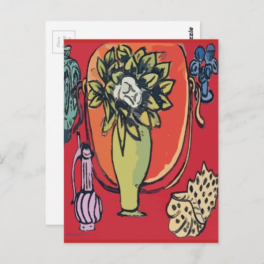 Magnolia in Vase, na Matisse Briefkaart (Voorkant / Achterkant)