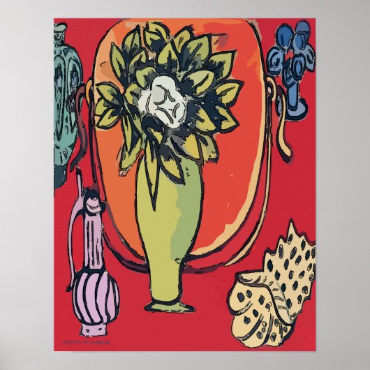 Magnolia in Vase, na Matisse Poster (Voorkant)