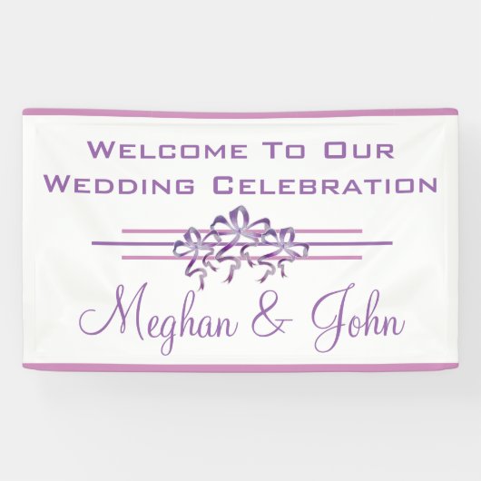 Magnolia Lavender - Wedding Banner - 3' x 5' (Horizontaal)