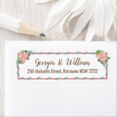 Magnolia Lilies Bouquet Return Address Label (Insitu)