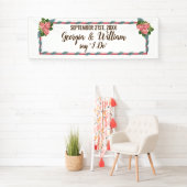 Magnolia Lilies Bouquet Wedding Banner (Insitu)