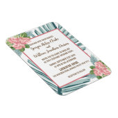 Magnolia Lilies Bouquet Wedding Magnet Card (Côté Droit)