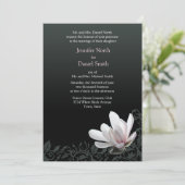 Magnolia Mariage Invitations Design floral classiq (Debout devant)