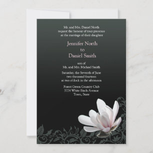 Magnolia Mariage Invitations Design floral classiq
