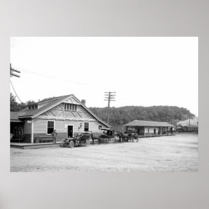 Magnolia, Massachusetts. Treinstation 1906 Poster