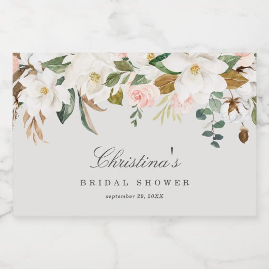 Magnolia Mini Sekt Fleslabels Sparkling Wijnetiket (Enkel label)