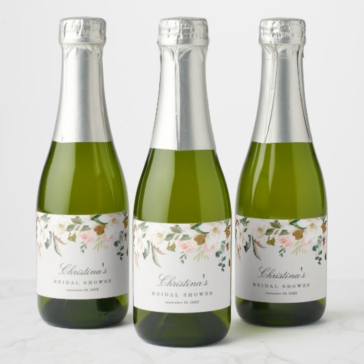 Magnolia Mini Sparkling Wine Fleslabels Sparkling Wijnetiket (Flessen)