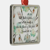 Magnolia Motif Bible Verse Ornement de Noël (Droite)