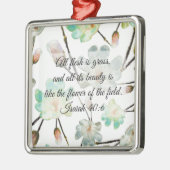 Magnolia Motif Bible Verse Ornement de Noël (Gauche)