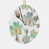 Magnolia Motif Circle Ornement (Droite)