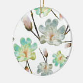 Magnolia Motif Circle Ornement (Gauche)