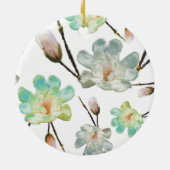Magnolia Motif Circle Ornement (Dos)
