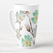 Magnolia Motif Latte Mug (Angle gauche)