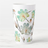 Magnolia Motif Latte Mug (Devant)