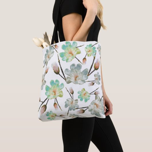 Magnolia Motif partout dans le Sac fourre-tout (De près)