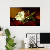 Magnolia op Red Velvet Poster (Thuiskantoor)