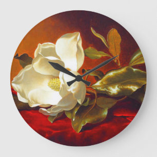 Magnolia op rode fluwelen Martin Johnson Heade Grote Klok