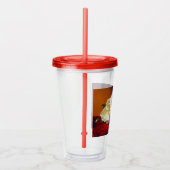 Magnolia op rood fluweel Martin Johnson hoofd Acryl Drinkbeker (Rechts)