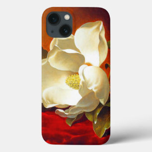 Magnolia op rood fluweel Martin Johnson hoofd iPhone 13 Hoesje