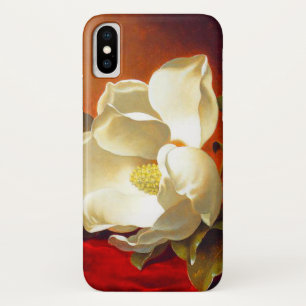 Magnolia op rood fluweel Martin Johnson hoofd iPhone X Hoesje