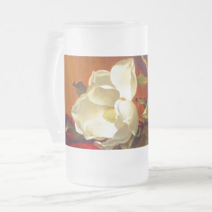 Magnolia op rood fluweel Martin Johnson hoofd Matglas Bierpul