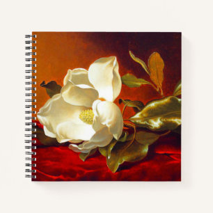 Magnolia op rood fluweel Martin Johnson hoofd Notitieboek
