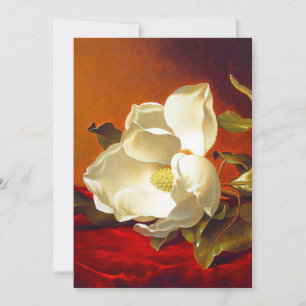 Magnolia op rood fluweel Martin Johnson hoofd Save The Date