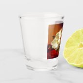 Magnolia op rood fluweel Martin Johnson hoofd Shot Glas (Links)