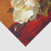 Magnolia op rood fluweel Martin Johnson hoofd Tissuepapier (Detail)