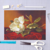 Magnolia op rood fluweel Martin Johnson hoofd Tissuepapier (Craft)