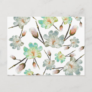 Magnolia Pattern Blank Post Card Briefkaart