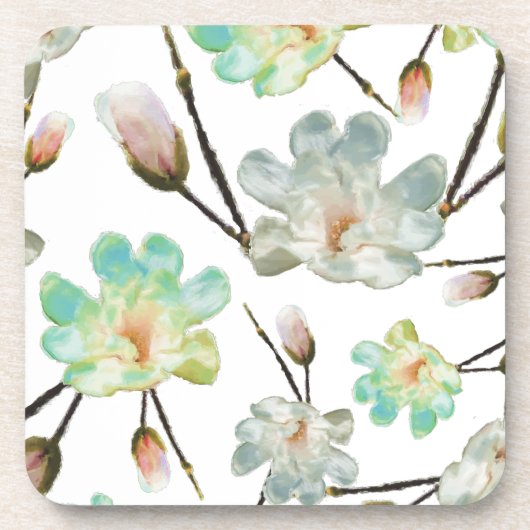 Magnolia Pattern Hard Plastic Onderzetters (Voorkant)