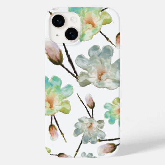 Magnolia Pattern iPhone Case (Achterkant)