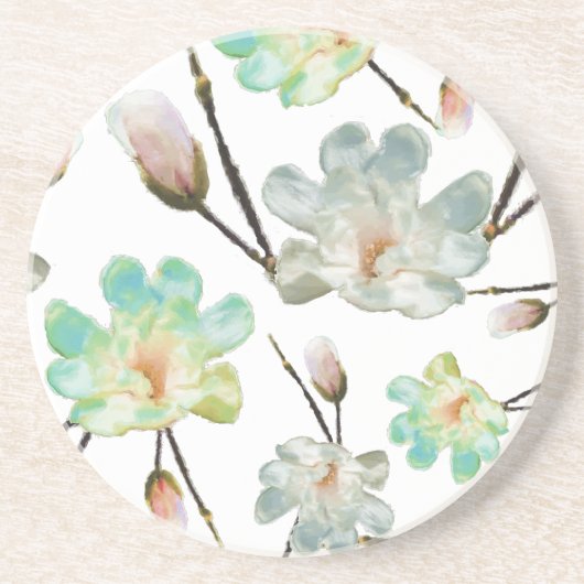 Magnolia Pattern Sandstone Onderzetter (Voorkant)