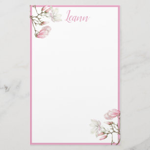 Magnolia Personalized Stationery Briefpapier