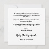 Magnolia Petals Imprimé Sympathie Merci Note (Dos)