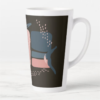 Magnolia Pink Bloom Minimale Abstracte Latte Mok